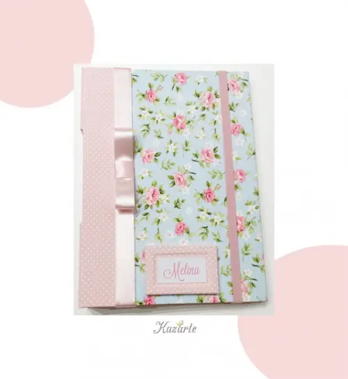 Livro do Bebê Luxo - Floral 3