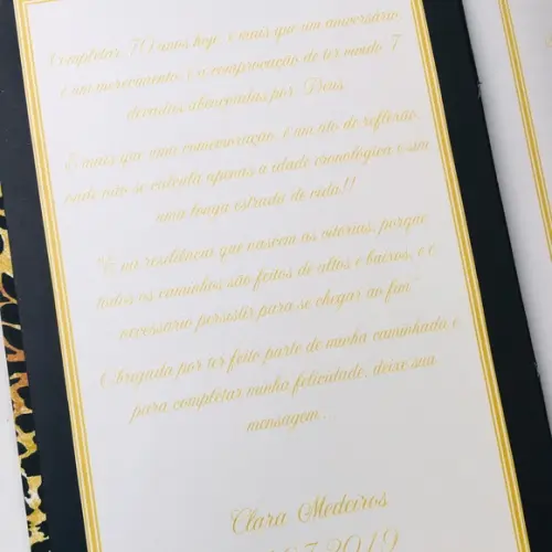 Livro para Mensagem - Aniversário