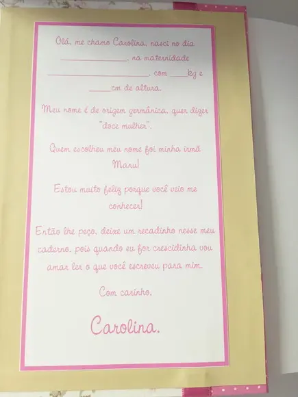 Livro para Mensagem