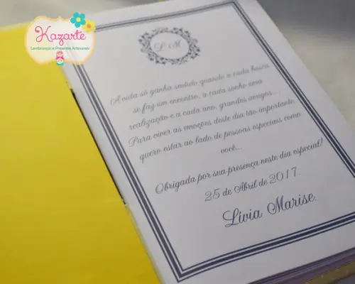 Livro para Mensagem