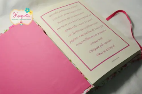 Livro para Mensagem - 15 Anos
