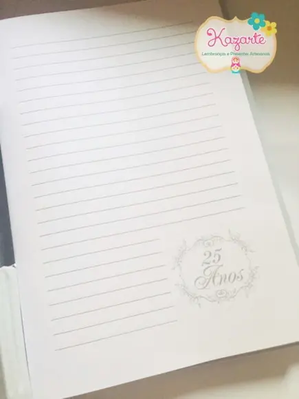 Livro para Mensagem - Bodas de Prata