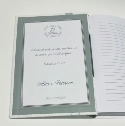 Livro para Mensagem - Bodas de Prata