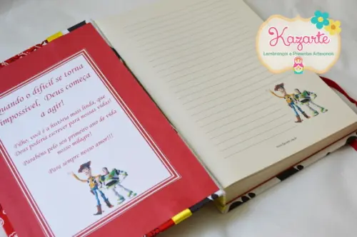 Livro para Mensagem - Tema Toy Story
