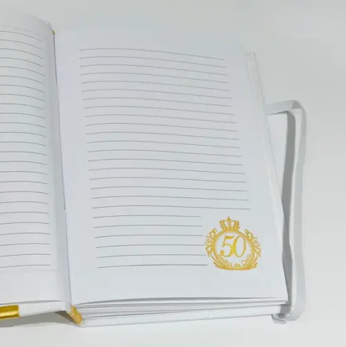 Livro para Mensagens com Caixa - Bodas de Ouro