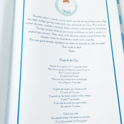 Livro para Mensagem Grande