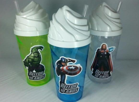 Copo Acrílico Chantilly - Vingadores Formato do Personagem