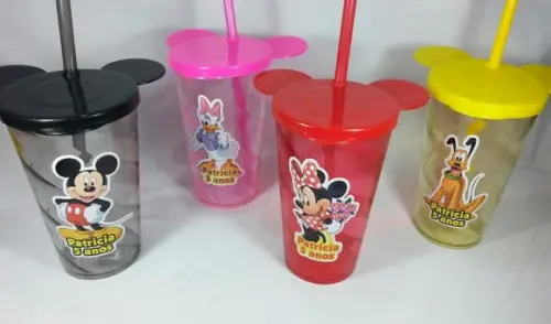 Copo Acrílico Twister com Tampa Mickey