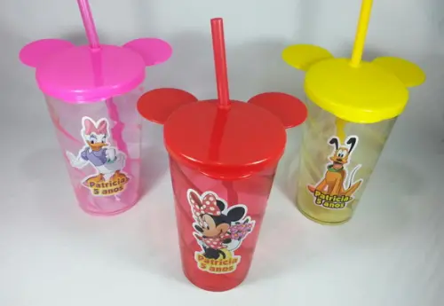 Copo Acrílico Twister com Tampa Mickey