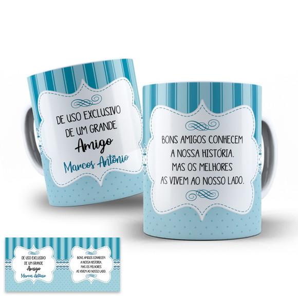 Arte Digital para Caneca Uso Exclusivo de Um Grande Amigo