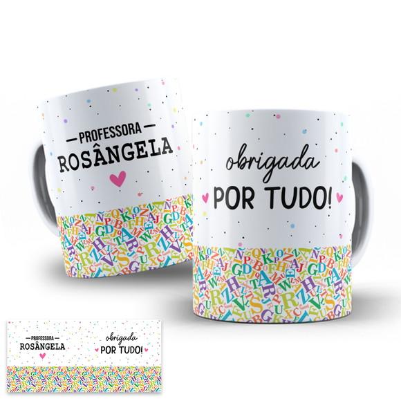Arte Digital para Caneca Professora Obrigada Por Tudo