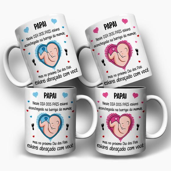 Arte Digital para Caneca Primeiro Dia dos Pais Futuro Papai