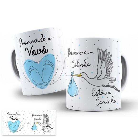 Arte Digital para Caneca Vovô Prepare o Colinho Revelação