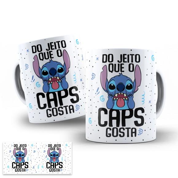 Arte Digital para Caneca Stitch do Jeito Que o Caps Gosta