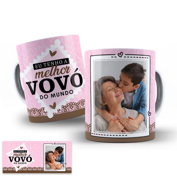 Arte Digital para Caneca Eu Tenho a Melhor Vovó do Mundo