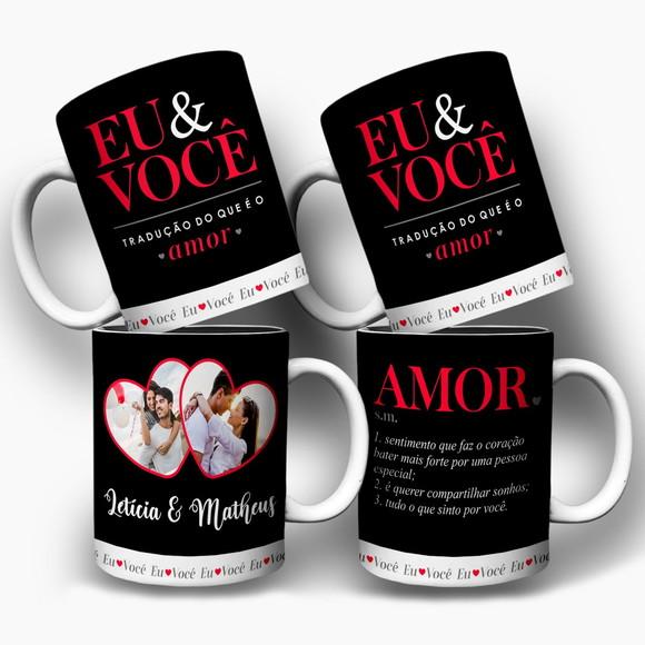 Arte Digital para Caneca Dia dos Namorados Eu e Você