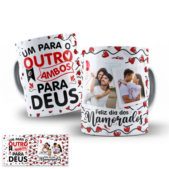 Arte Digital Caneca Namorados Um para o Outro Ambos pra Deus