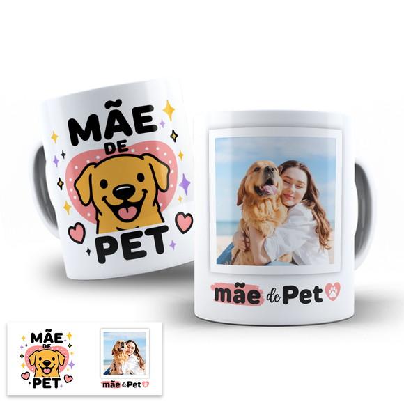 Arte Digital para Caneca Mãe de Pet com Foto