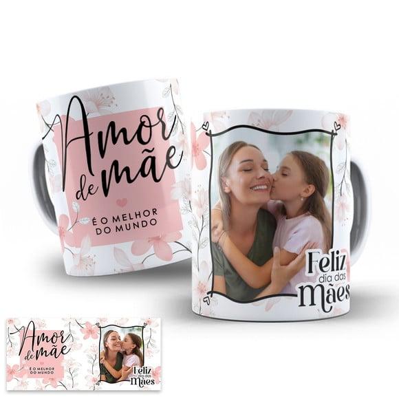 Arte Digital para Caneca Amor de Mãe É o Melhor do Mundo
