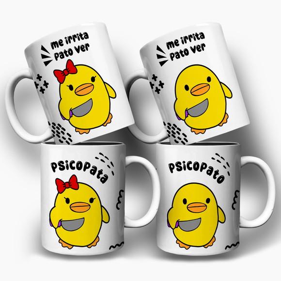 Arte Digital para Caneca Psicopata e Psicopato Engraçada