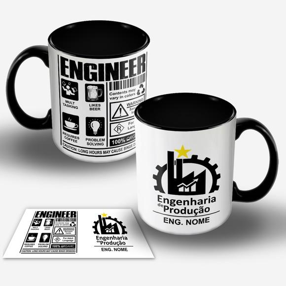 Arte Digital para Caneca Profissão Engenharia de Produção