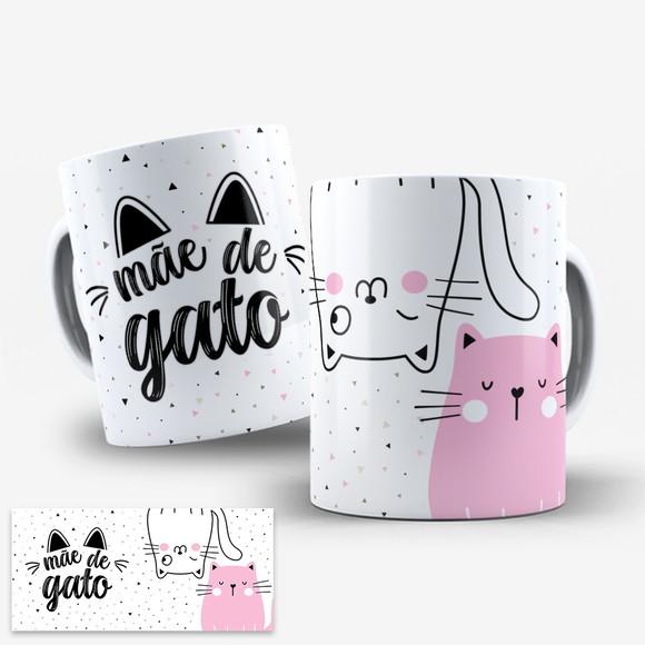 Arte Digital para Caneca Mãe de Gato