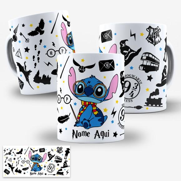 Arte Digital para Caneca Stitch Harry Potter