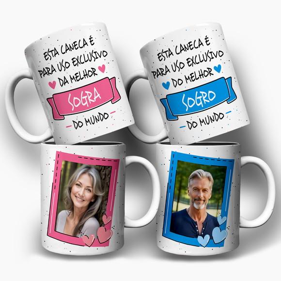 Arte Digital para Caneca Uso Exclusivo da Sogra e Sogro