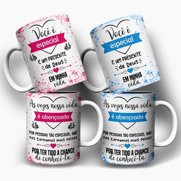 Arte Digital para Caneca Você É Especial Presente de Deus