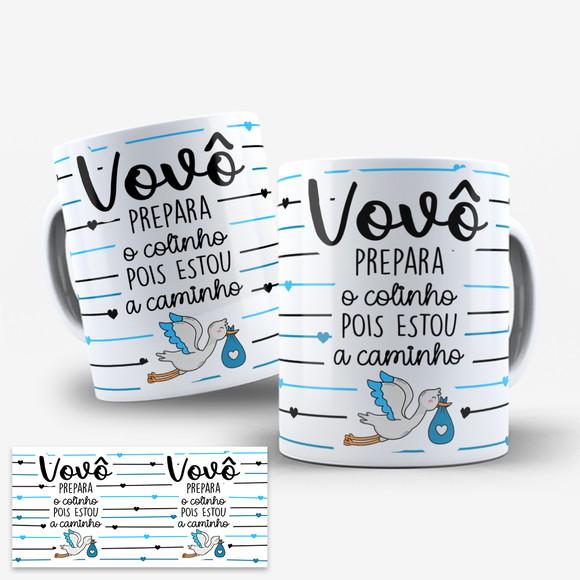 Arte Caneca Revelação Gravidez Vovô Prepara o Colinho