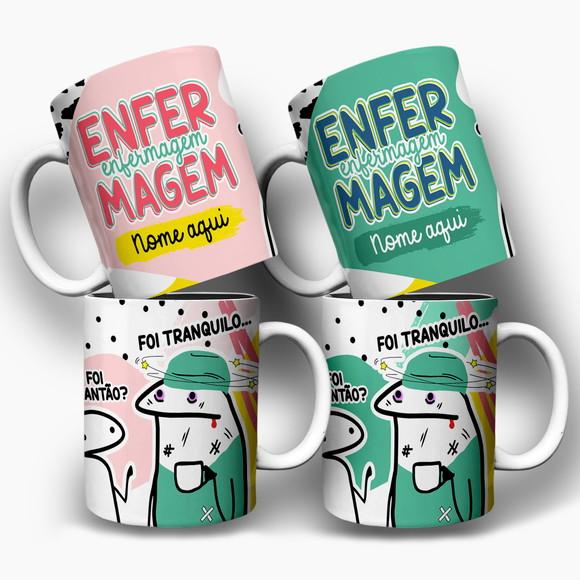 Arte Digital para Caneca Enfermagem Enfermeiros Flork