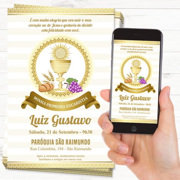 Convite Digital Primeira Comunhão Eucaristia