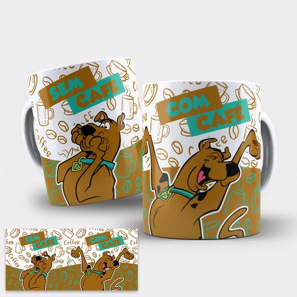 Arte Digital Caneca Scooby Doo com Café sem Café