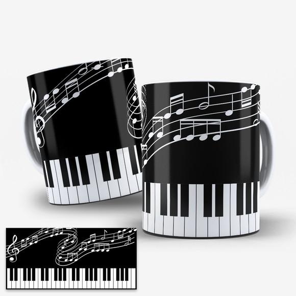 Arte para Caneca Piano Pianista Música