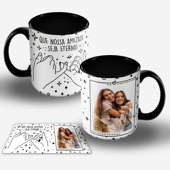 Arte Caneca Amigas para Sempre com Foto