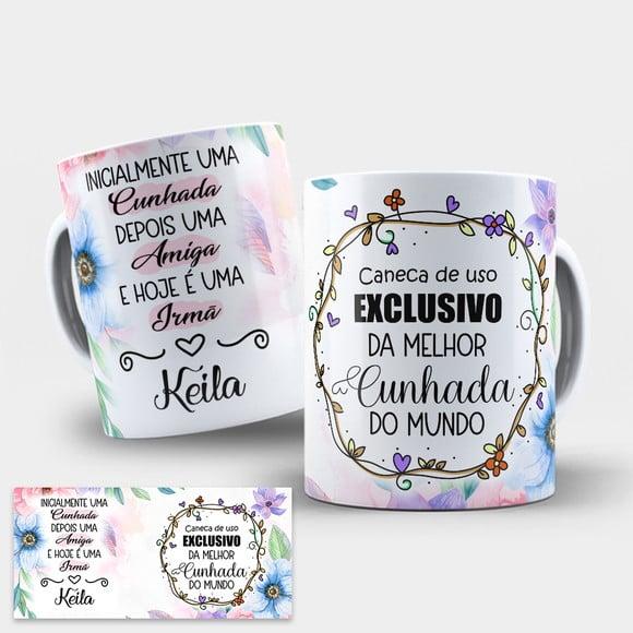 Arte Digital para Caneca Cunhada Melhor Cunhada do Mundo