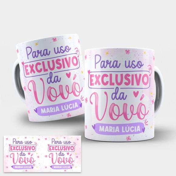 Arte Digital para Caneca Uso Exclusivo da Vovó