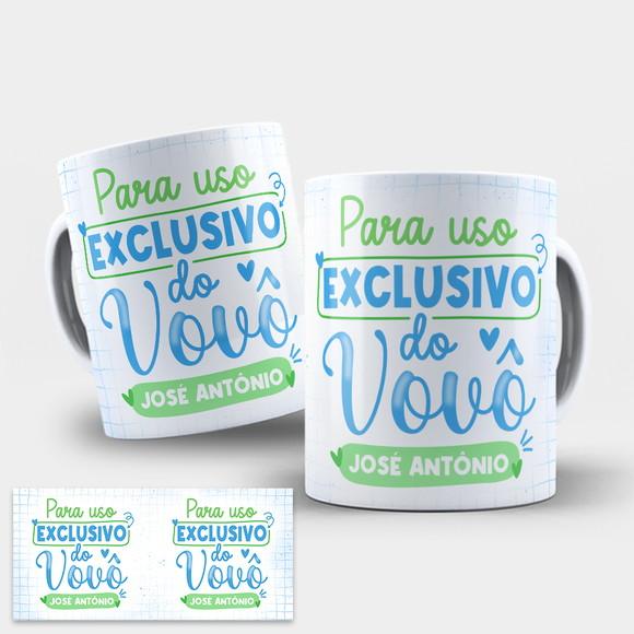 Arte Digital para Caneca Uso Exclusivo do Vovô