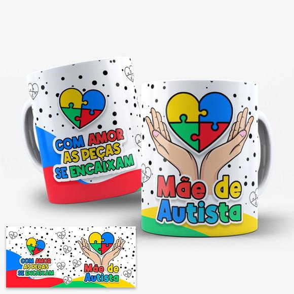Arte Digital para Caneca Autismo Mãe de Autista