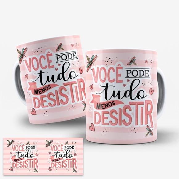 Arte Digital para Caneca Frases Motivacionais