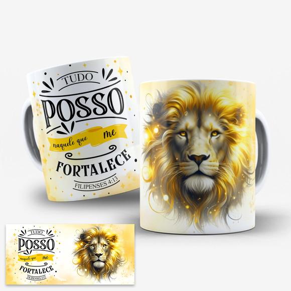 Arte Digital Caneca Gospel Versículo Bíblico para Imprimir