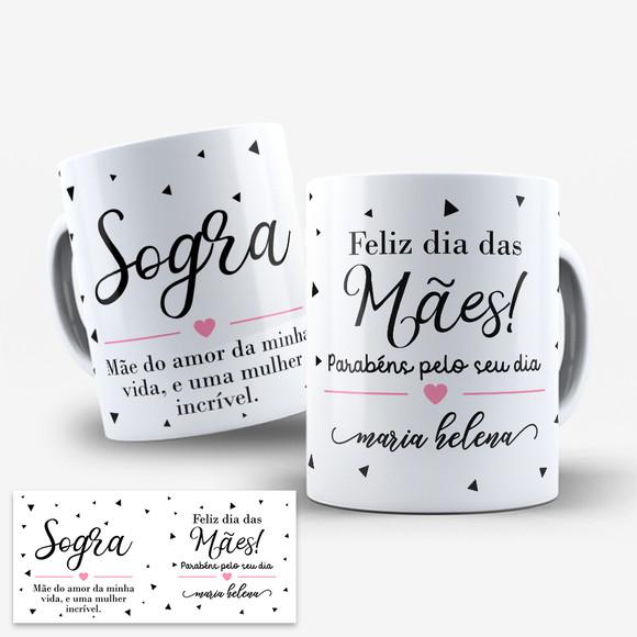 Arte Digital para Caneca Melhor Sogra Dia das Mães