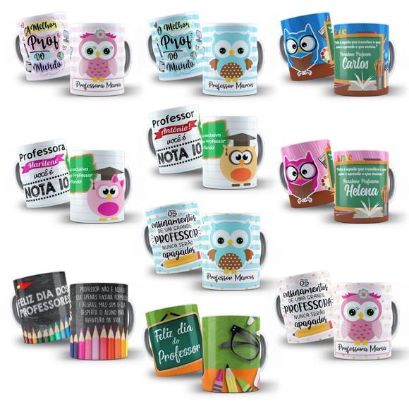 Pack Arte Digital para Caneca Dia dos Professores (10 Artes)