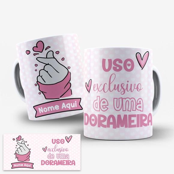 Arte Caneca Dorameira Dorama para Uso Exclusivo com Nome
