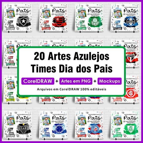 Pack 20 Artes para Azulejos Dia dos Pais Times