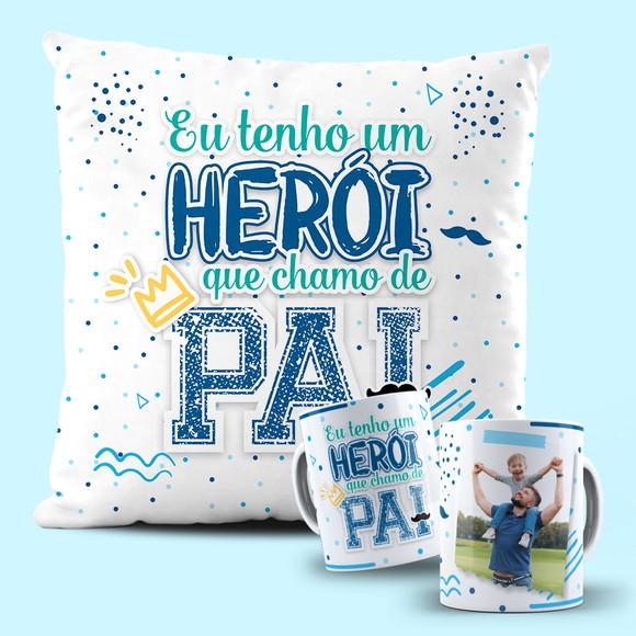 Arte Almofada e Caneca Dia dos Pais