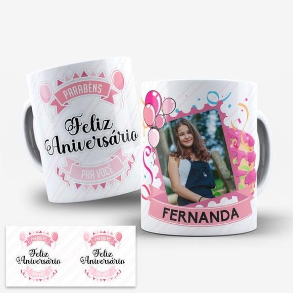 Arte Digital para Caneca Aniversário