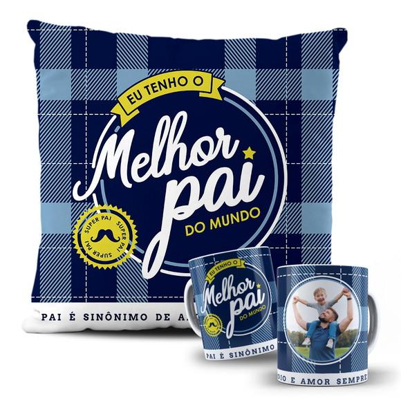 Arte Almofada e Caneca Dia dos Pais