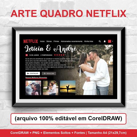 Arte Digital Editavel para Quadro Netflix