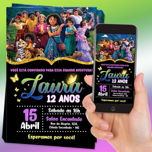 Convite Digital Aniversário Tema Encanto Disney